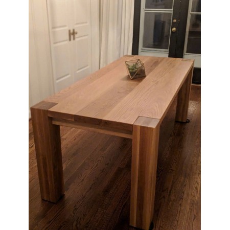 ChunKy Oak : Bàn Ăn Gổ Sồi - Chân Trụ - W1m4 ChunKy Oak : Bàn Ăn Gổ Sồi - Chân Trụ - W1m4